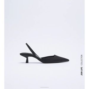 Zara sling back kitten heel